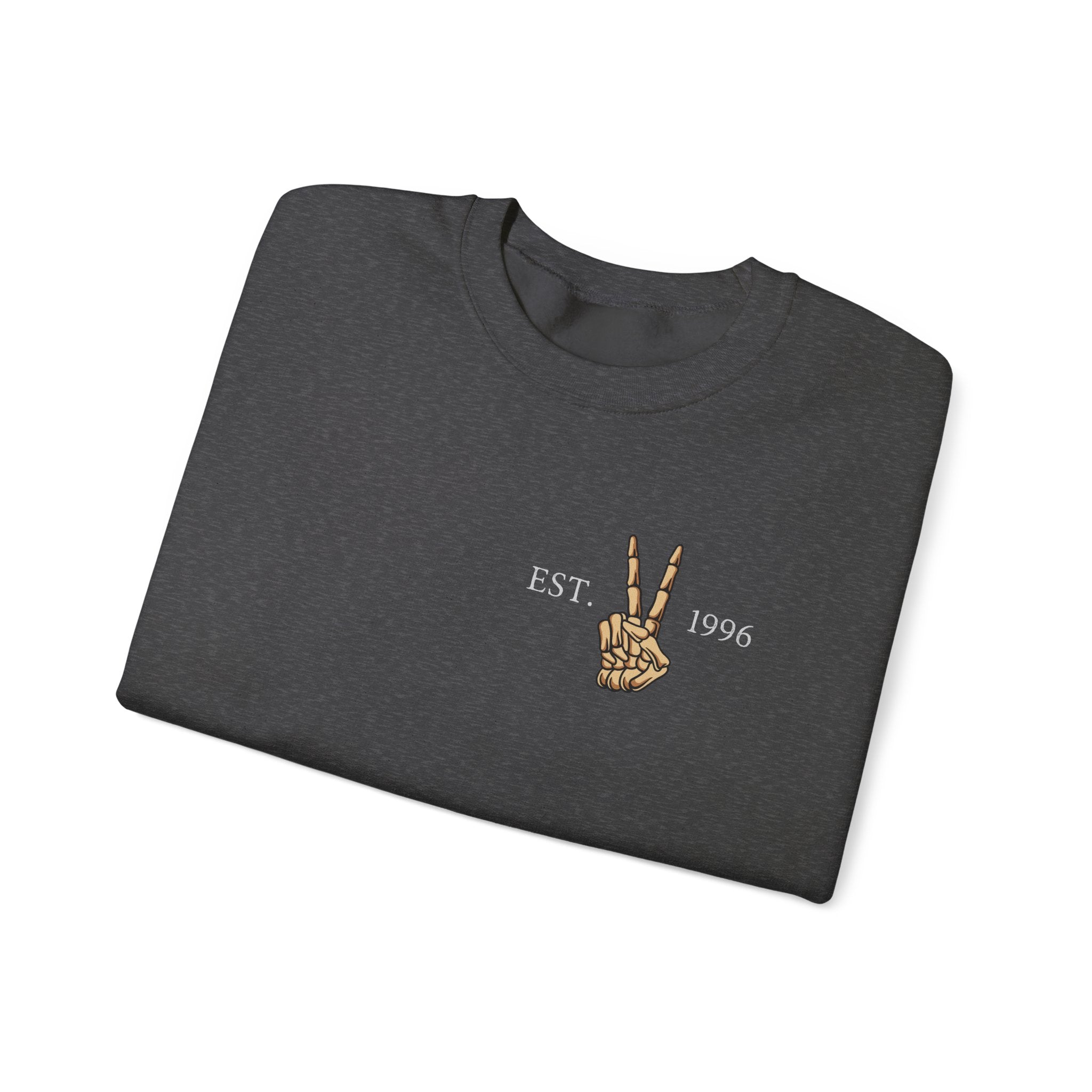 Crewneck Sweatshirt - 'Farewell' Floral Peace Sign Graphic