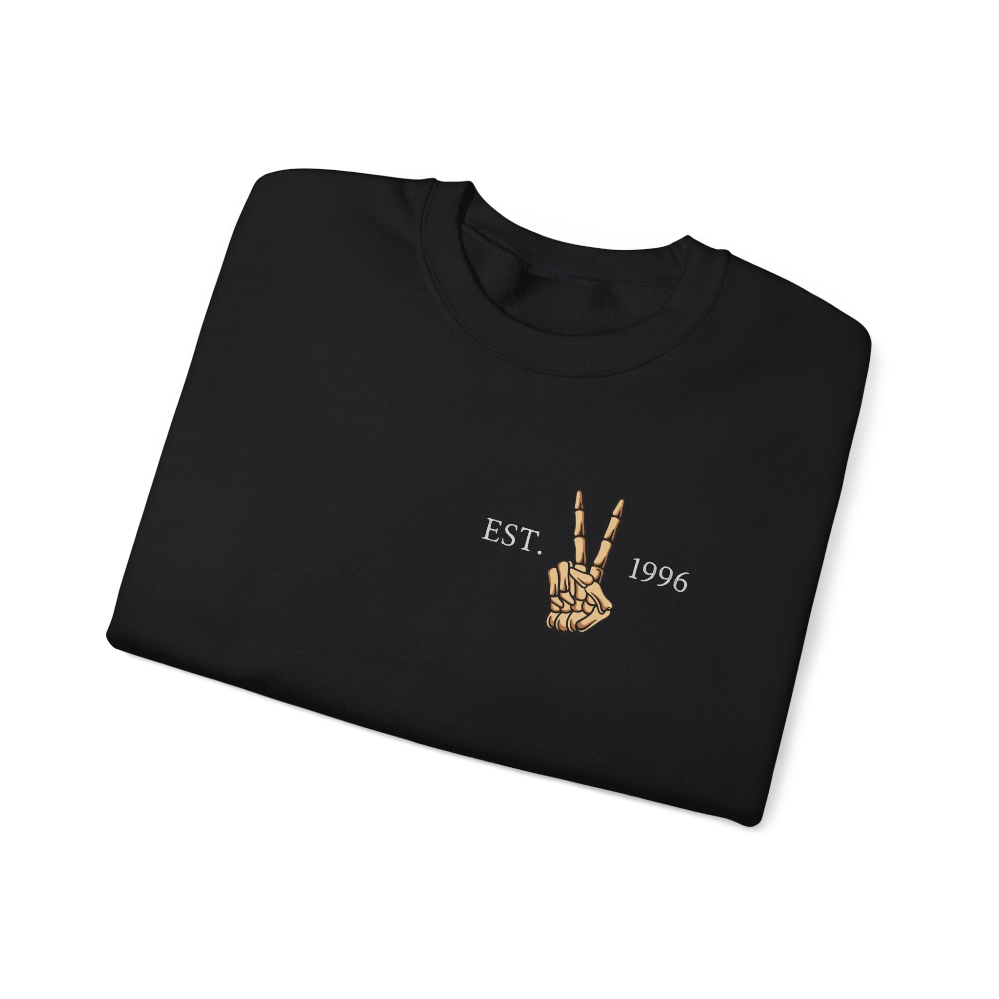 Crewneck Sweatshirt - 'Farewell' Floral Peace Sign Graphic