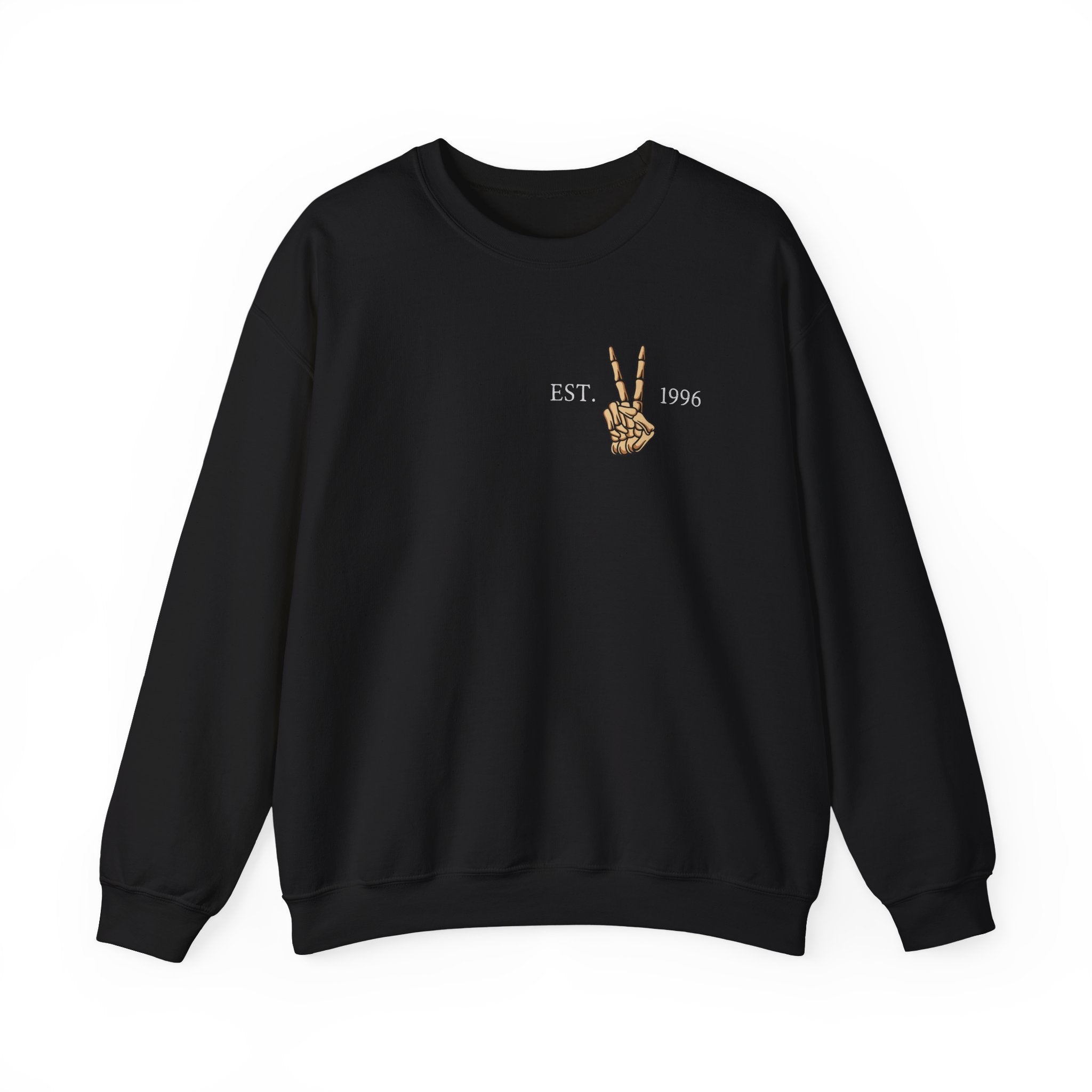 Crewneck Sweatshirt - 'Farewell' Floral Peace Sign Graphic